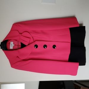 Black and Pink Le Suit 2 Petite Skirt Suit